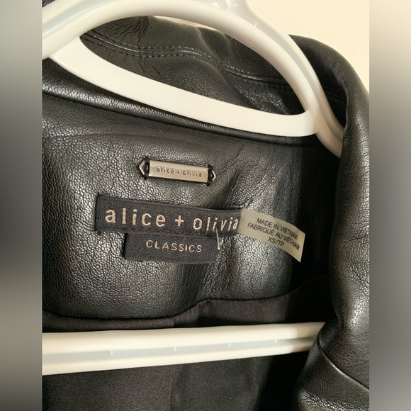 Alice + Olivia Vegan Leather Coat - Picture 2 of 7